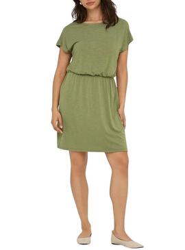 Abito Only Freda Batsleeve verde per donna
