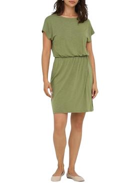 Abito Only Freda Batsleeve verde per donna