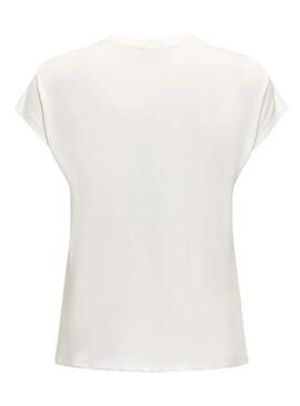 Maglietta Only Free Life beige per donna.