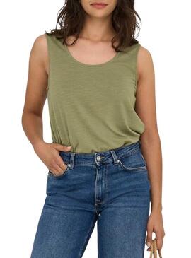 Maglietta verde Only Freda per donna.