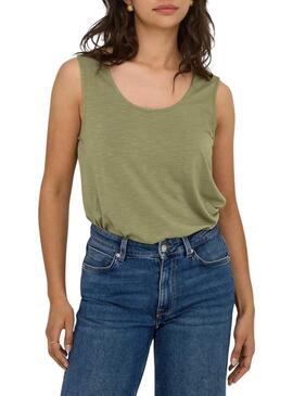 Maglietta verde Only Freda per donna.