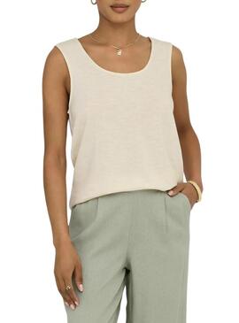 Maglietta beige Only Freda per donna