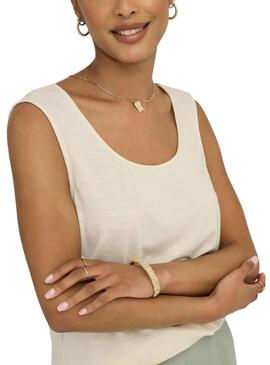 Maglietta beige Only Freda per donna