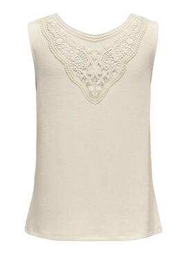 Maglietta beige Only Freda per donna
