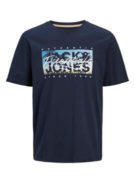 Maglietta Jack and Jones Colton blu per uomo