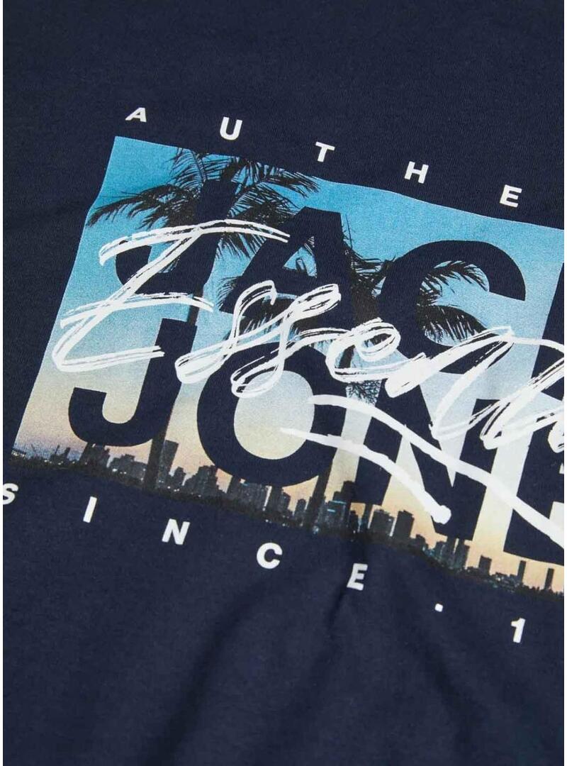Maglietta Jack and Jones Colton blu per uomo