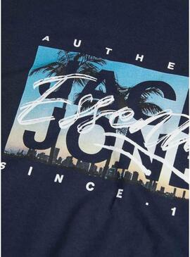Maglietta Jack and Jones Colton blu per uomo