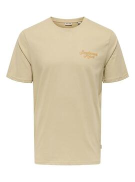 Maglietta Only and Sons Manuel Resort beige per uomo