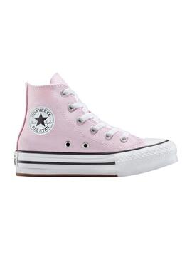 Sneakers Converse Chuck Taylor All Star Lift Platform rosa per bambina e bambino.