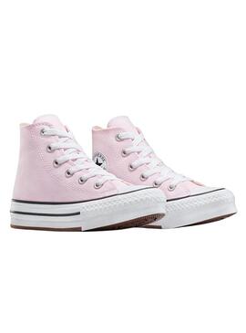 Sneakers Converse Chuck Taylor All Star Lift Platform rosa per bambina e bambino.