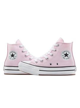 Sneakers Converse Chuck Taylor All Star Lift Platform rosa per bambina e bambino.