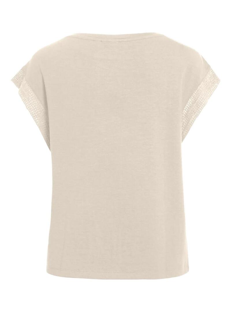 Maglietta Vila Vibilea beige per donna.