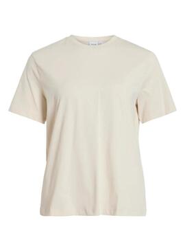 Maglietta Vila Visybil beige per donna