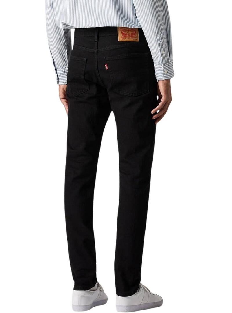 Pantaloni in denim Levis 515 Slim Taper neri da uomo