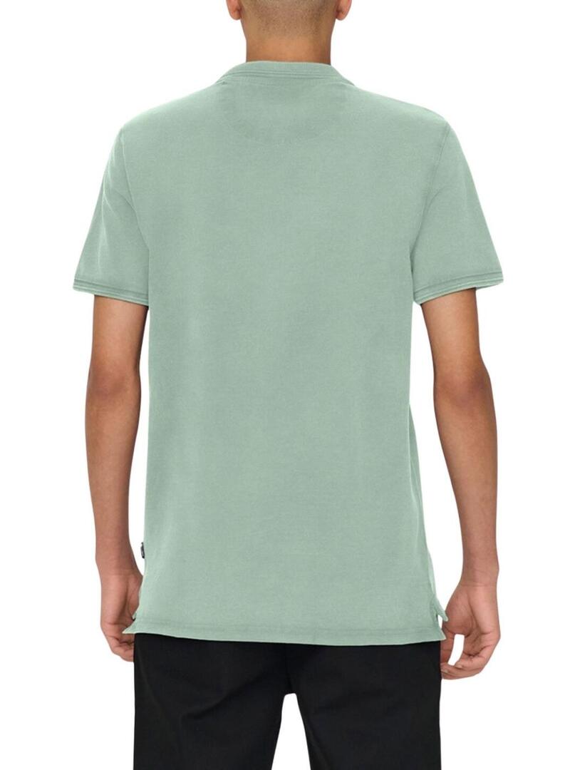 Polo Only and Sons Travis verde per uomo