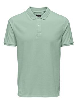 Polo Only and Sons Travis verde per uomo