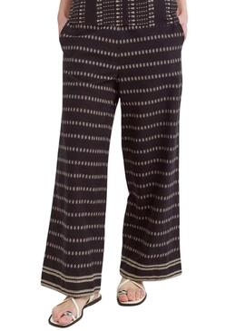 Pantaloni stampati neri Vila Visavila per donna.
