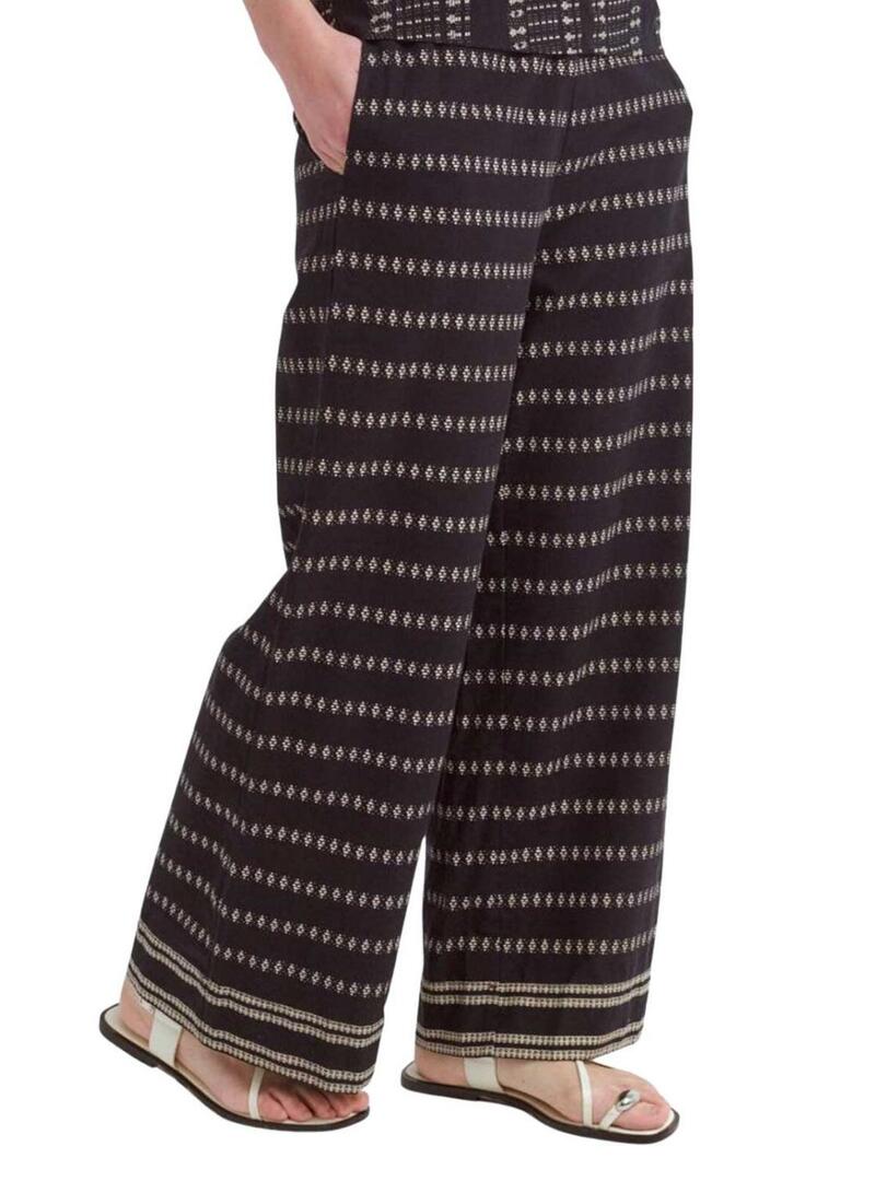 Pantaloni stampati neri Vila Visavila per donna.