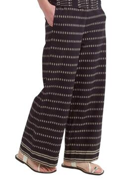 Pantaloni stampati neri Vila Visavila per donna.