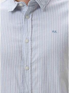 Camicia Pepe Jeans Alvin blu per uomo