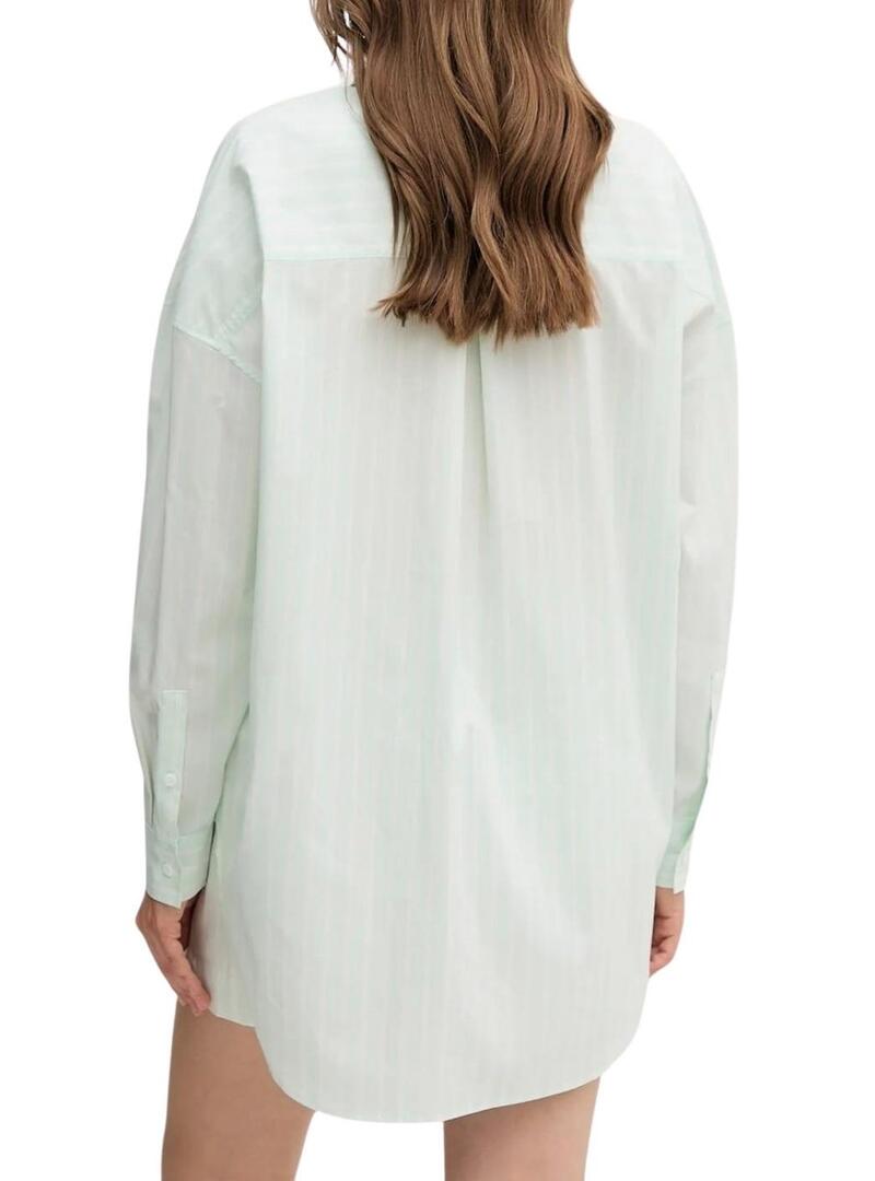 Camicia Calvin Klein Jeans Summer Poplin turchese per donna