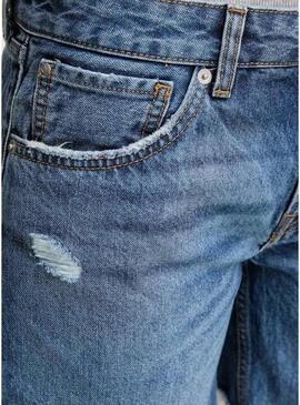 Bermuda Pepe Jeans in denim scuro consumato per donna