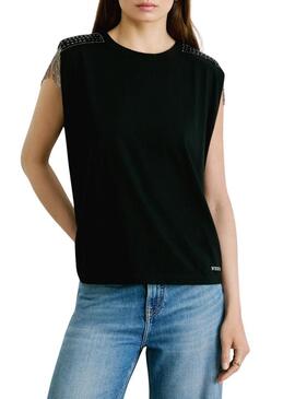 Maglietta Pepe Jeans Vatiana nera per donna