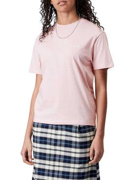 Maglietta Carhartt Script rosa per donna