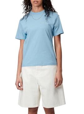 Maglietta Carhartt Script blu per donna