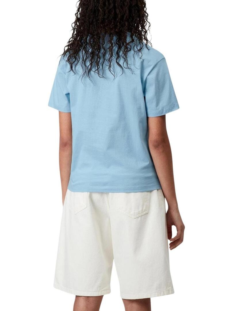 Maglietta Carhartt Script blu per donna