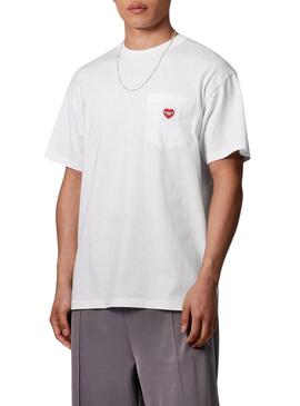 Maglietta Carhartt Pocket Heart bianca per uomo