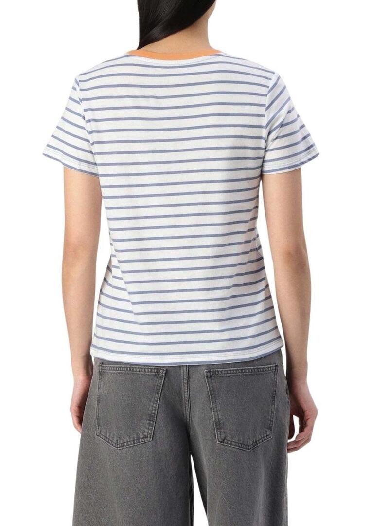 Maglietta Pepe Jeans Elba a righe blu per donna