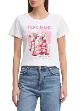Maglietta Pepe Jeans Ryoko bianca per donna