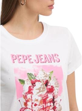 Maglietta Pepe Jeans Ryoko bianca per donna