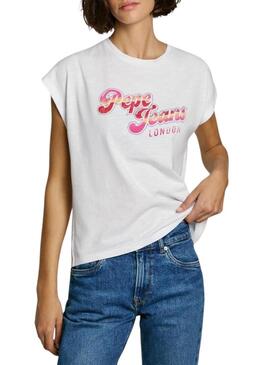 Maglietta Pepe Jeans Roalie bianca per donna