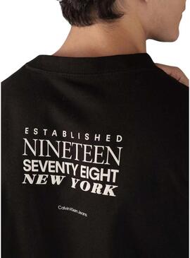 Maglietta Calvin Klein Type nera per uomo