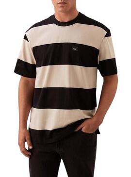 Maglietta a righe Calvin Klein Label per uomo