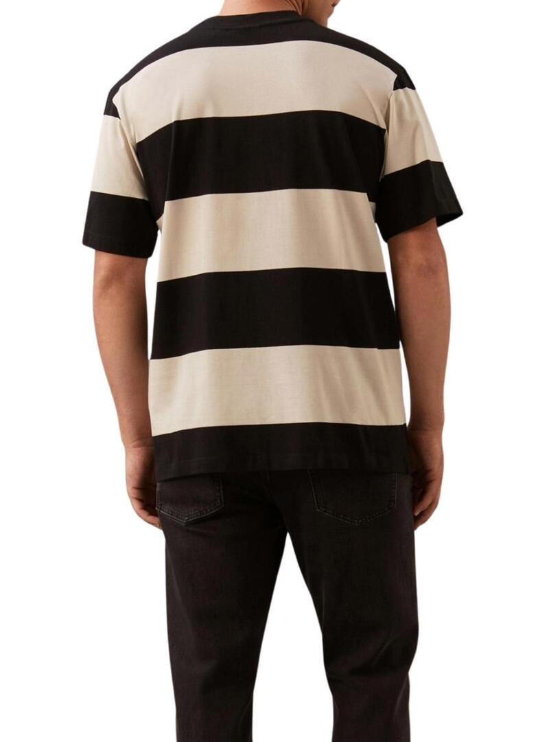 Maglietta a righe Calvin Klein Label per uomo