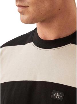 Maglietta a righe Calvin Klein Label per uomo