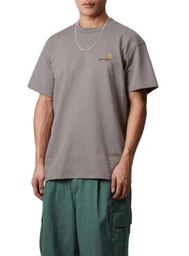 Maglietta Carhartt American Script grigia per uomo