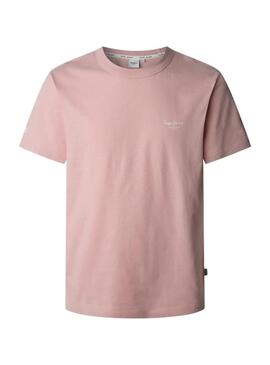Maglietta Pepe Jeans Talbot rosa per uomo