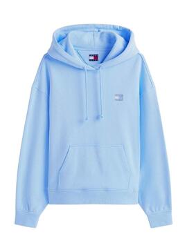 Felpa Tommy Jeans Box per donna blu