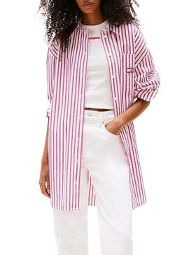 Abito Tommy Jeans Oversized rosa per donna