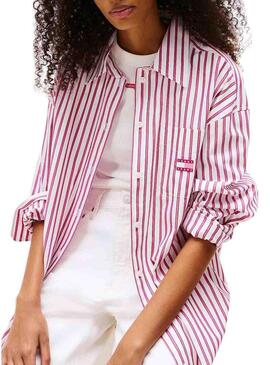 Abito Tommy Jeans Oversized rosa per donna
