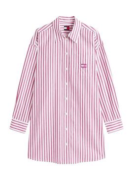 Abito Tommy Jeans Oversized rosa per donna