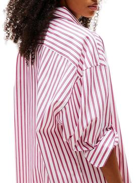 Abito Tommy Jeans Oversized rosa per donna