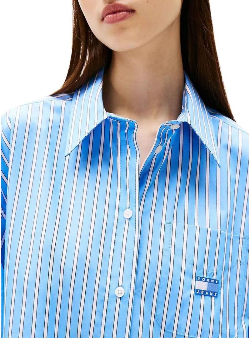 Abito Tommy Jeans oversize blu per donna