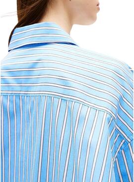 Abito Tommy Jeans oversize blu per donna
