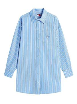 Abito Tommy Jeans oversize blu per donna