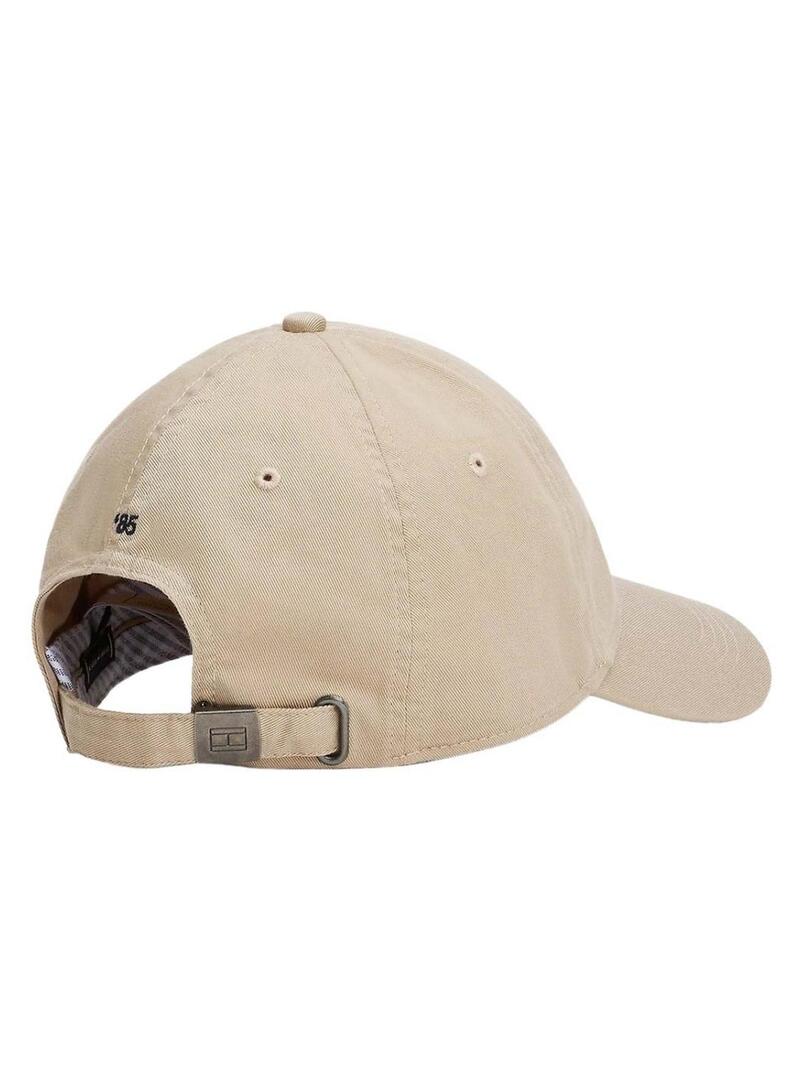 Cappellino Tommy Hilfiger Flag Soft beige per uomo